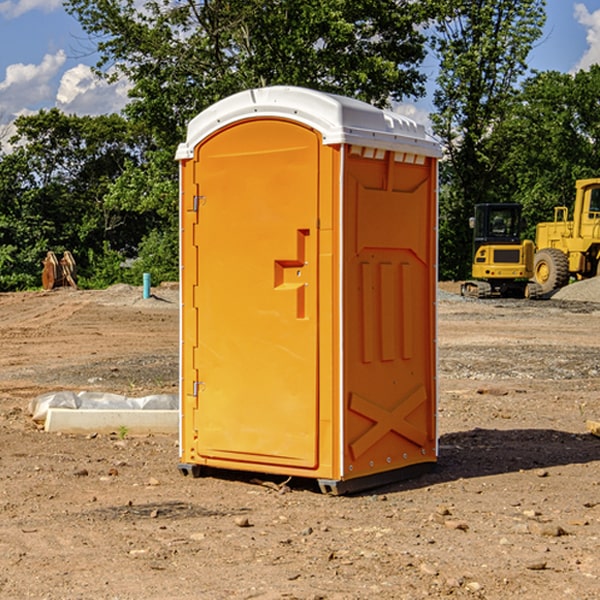 how often are the portable restrooms cleaned and serviced during a rental period in Copperopolis California